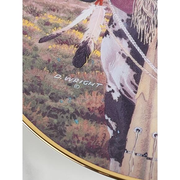 Lozen Noble American Indian Women Year 1991 Porcelain 8 1/2" Wall Decor Plate - Picture 8 of 11